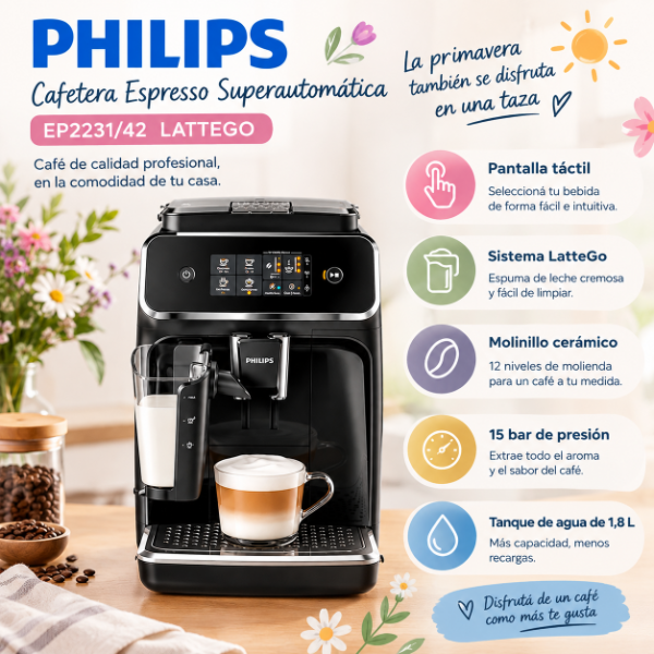 Producto - CAFETERA PHILIPS EP2231/42 LATTEGO