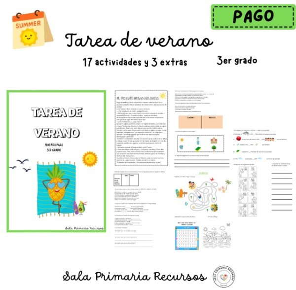 Producto - Tarea verano 3er grado