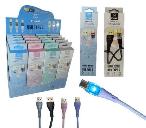 Producto - CABLE TIPO C CON LUZ POR UNIDAD