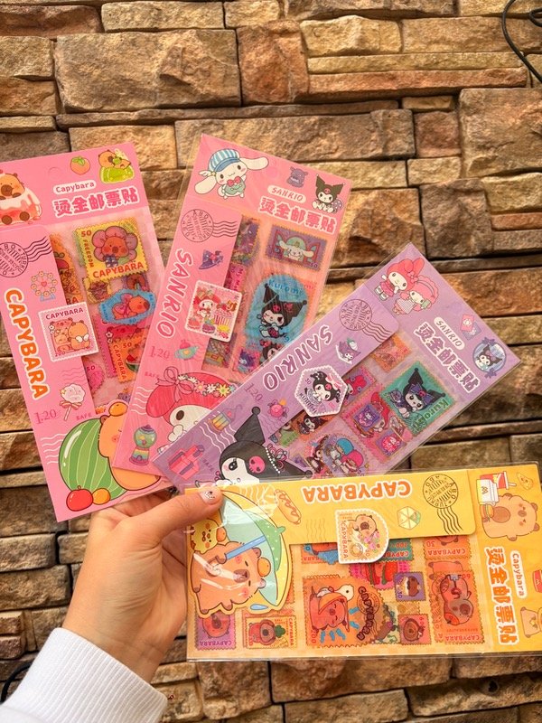Producto - Plancha de stickers x 2 ESTAMPILLAS DE PERSONAJES