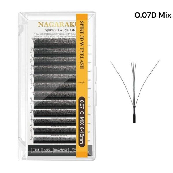 Producto - PESTAÑA NAGARAKU 3D MIX 0.07 (TRIPLE MEDIO 3D)