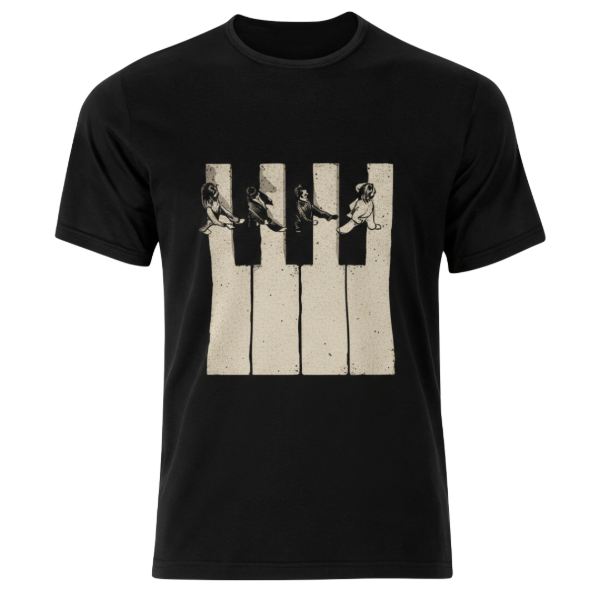 Producto - Remera THE BEATLES Abbey Road In A Piano From Above