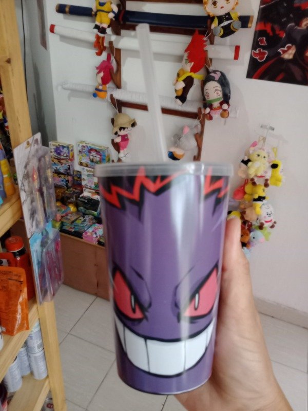 Producto - Vaso con tapa y sorbete Gengar
