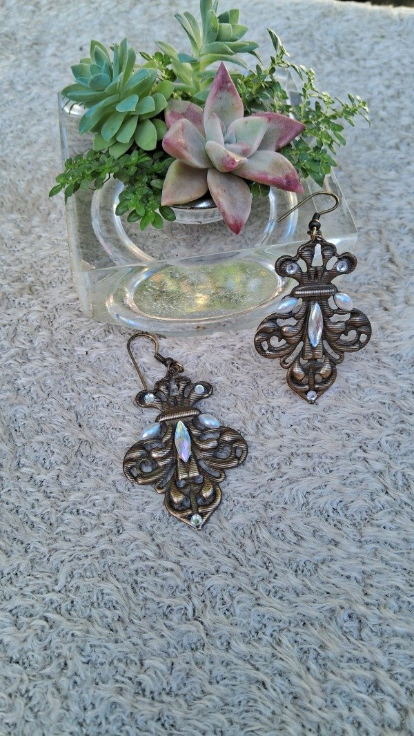 Producto - Aros colgantes-strass-Gemas