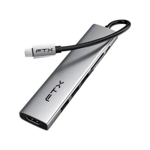 Producto - FTX HUB CT-HBP2-AG7 - USB-C - HDMI/3xUSB/SD/USB-C - Gris