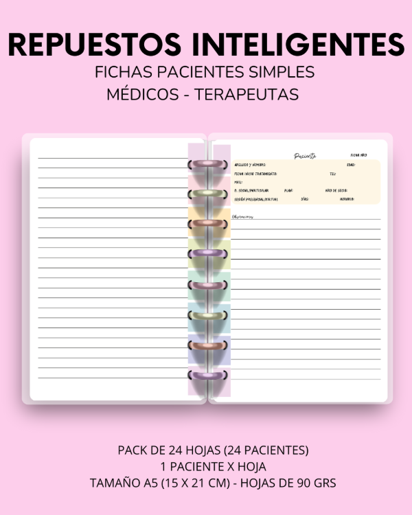 Producto - REPUESTO FICHA PACIENTES BÁSICAS