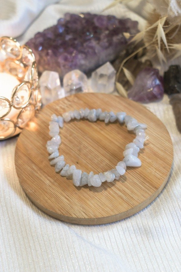 Producto - Pulsera elastizada de escalla de Aguamarina