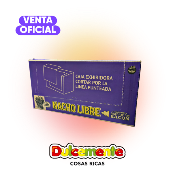 Producto - Caja de NACHO LIBRE - Nachos sabor bacon americano