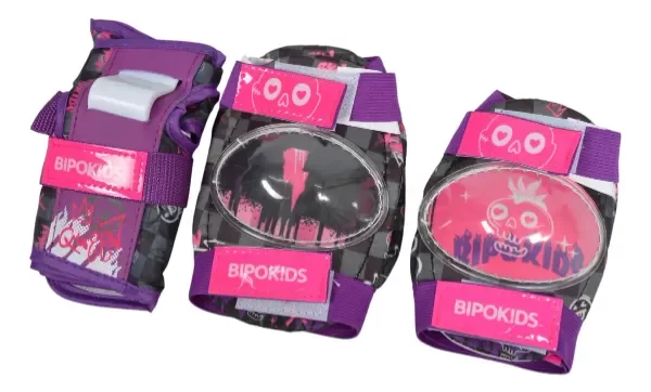 Producto - Kit de Protección Codera Rodillera y Muñequera Modelo Rosa y Negro - 4