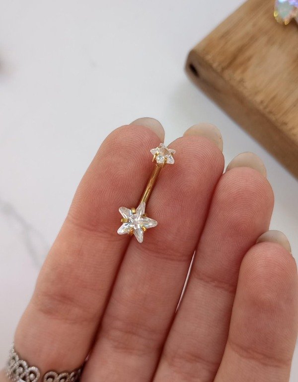 Producto - Piercing Ombligo Dorado - Estrella