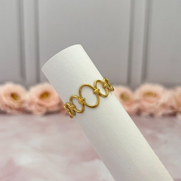 Producto - Anillo Acero Dorado Art. 292