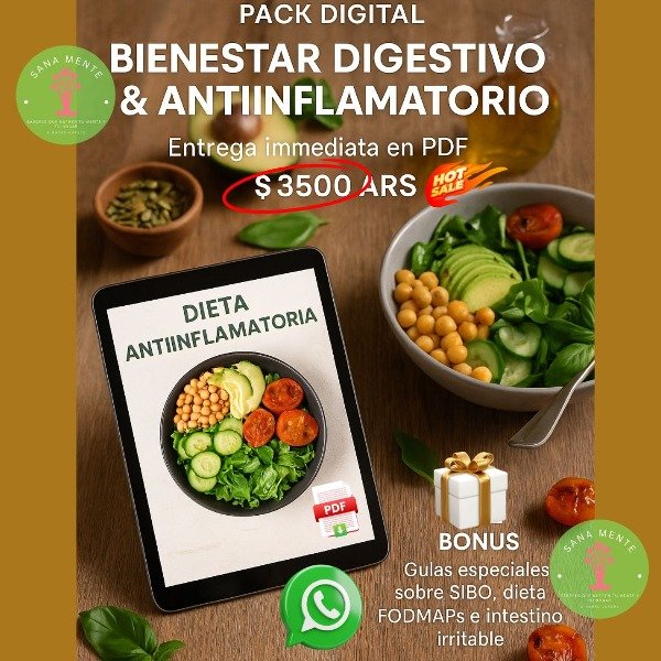 Producto - Pack de alimentacion antiinflamatoria y SIBO