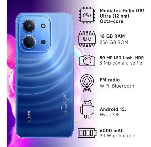 Producto - REDMI 15C 256 g Ram 5G blue o black