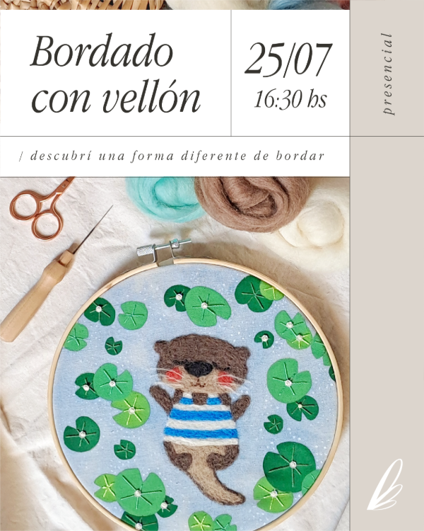 Producto - Workshop de Bordado con Vellón