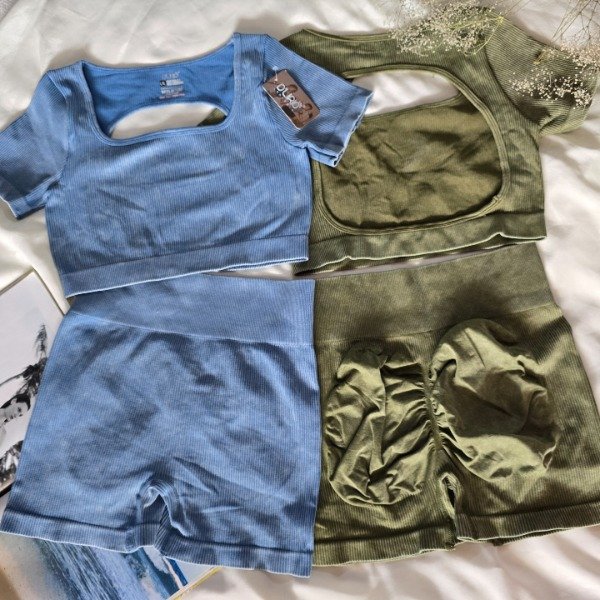 Producto - CONJUNTO DEPORTIVO PRELAVADO CORTO 2PZ D'LIRIO N248 EF. PUSH UP (x6)