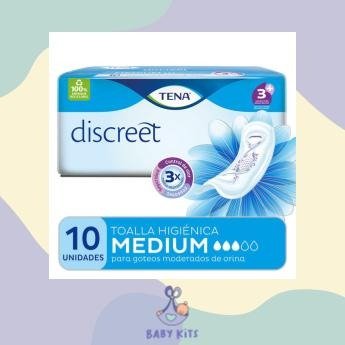 Producto - TENA DISCREET TOALLA MED ALOE X10U.