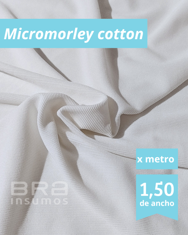 Producto - Micromorley cotton 1,5 m de Ancho - Blanco (x Metro) - 1