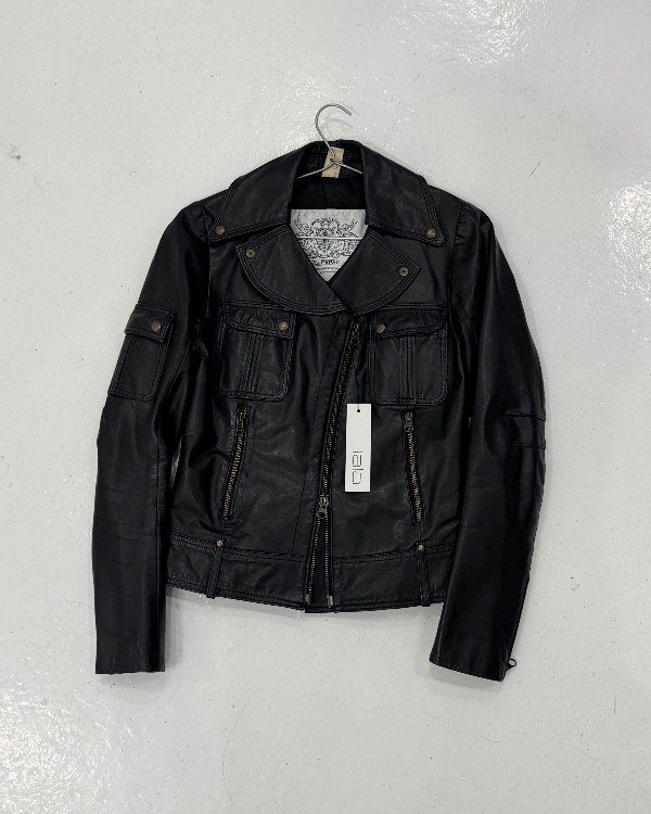 Producto - leather jacket double zip las pepas (S)