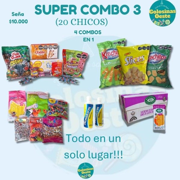 Producto - Super combo 3 ( 20 chicos)