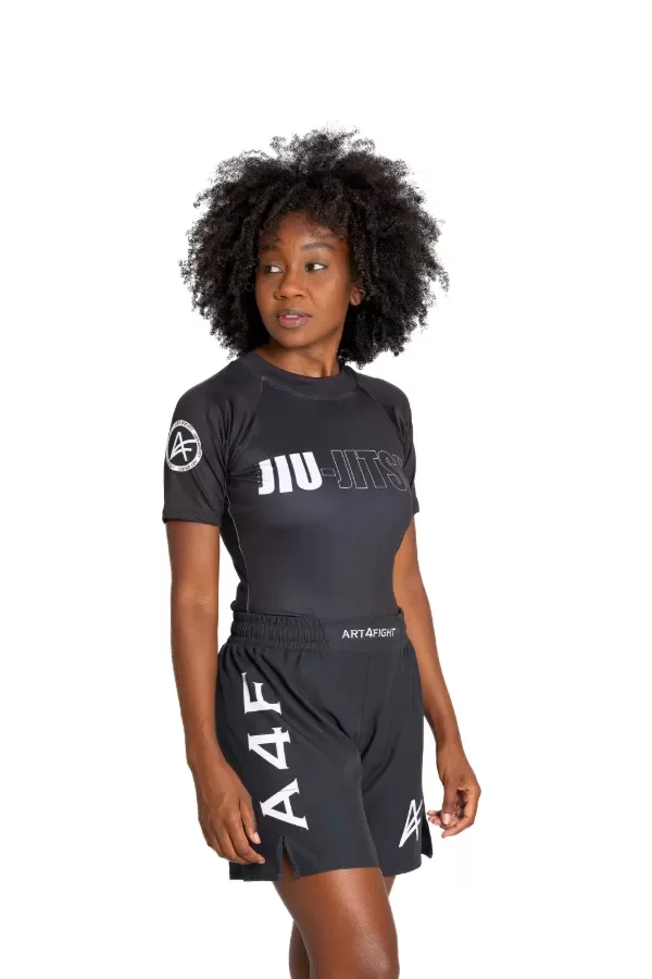 Producto - Rashguard manga corta Fem All Black Negro - A4F