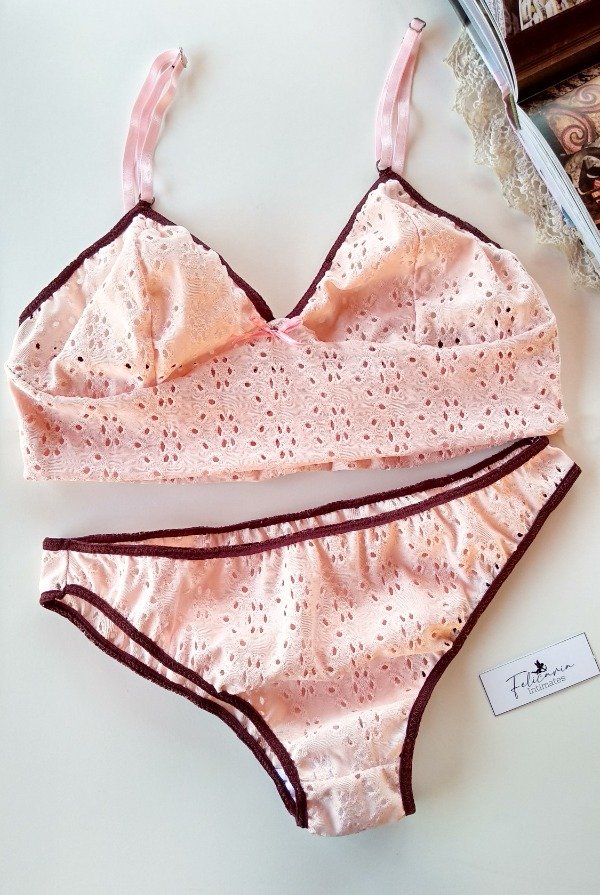 Producto - Mini bustier broderie rosa