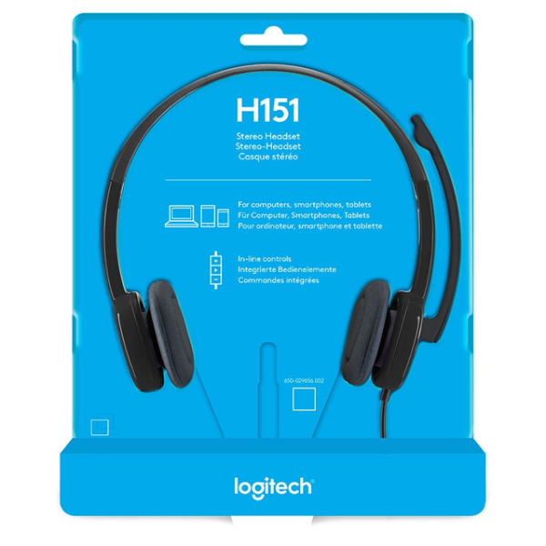 Producto - Auriculares Logitech H151 Black Headset C/Micrófono (1 Jack)
