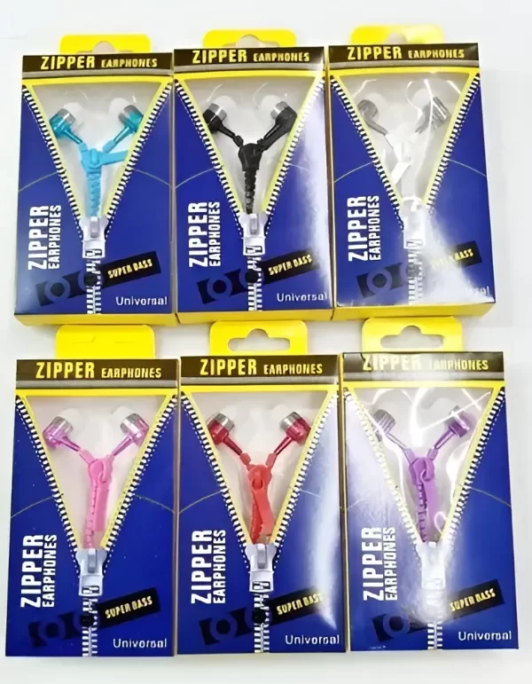 Producto - Auricular In Ear Estilo Cierre Zipper Manos Libres