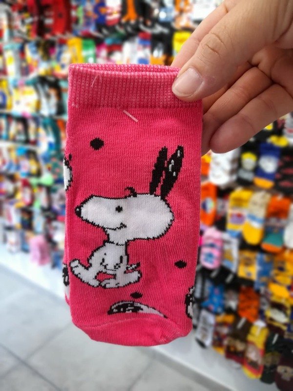 Producto - Soquete Niño Snoopy Rosa