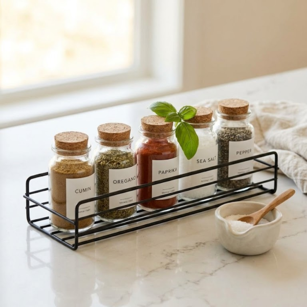Producto - Estante Organizador De Ducha Baño Sin Taladro Negro Mate - 1