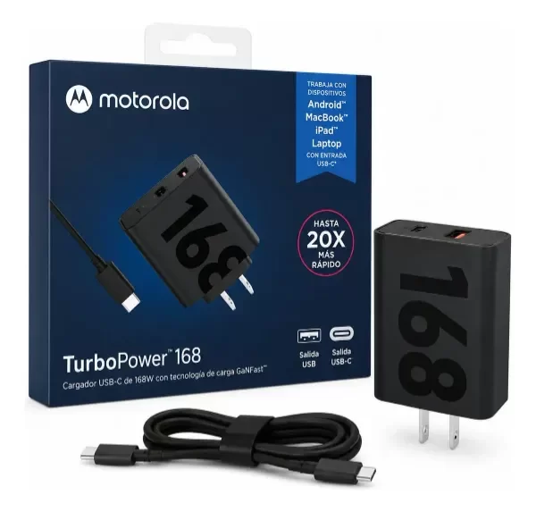 Producto - CARGADOR MOTOROLA 168W USB C A USBC - 0