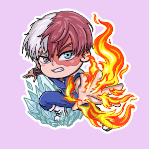 Producto - Stickers en Vinilo - My Hero Academia - Todoroki