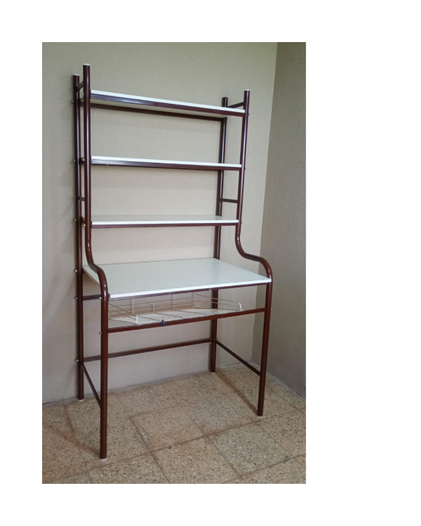 Producto - Escritorio con alzada y estantes de melamina / 180x90x60