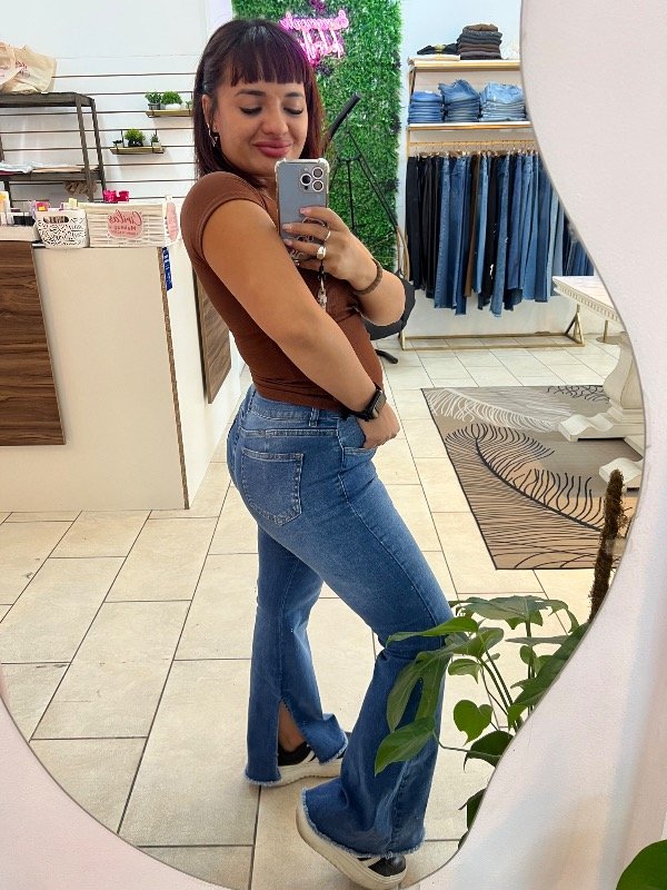 Producto - Jean oxford con tajo "Mel" 0552