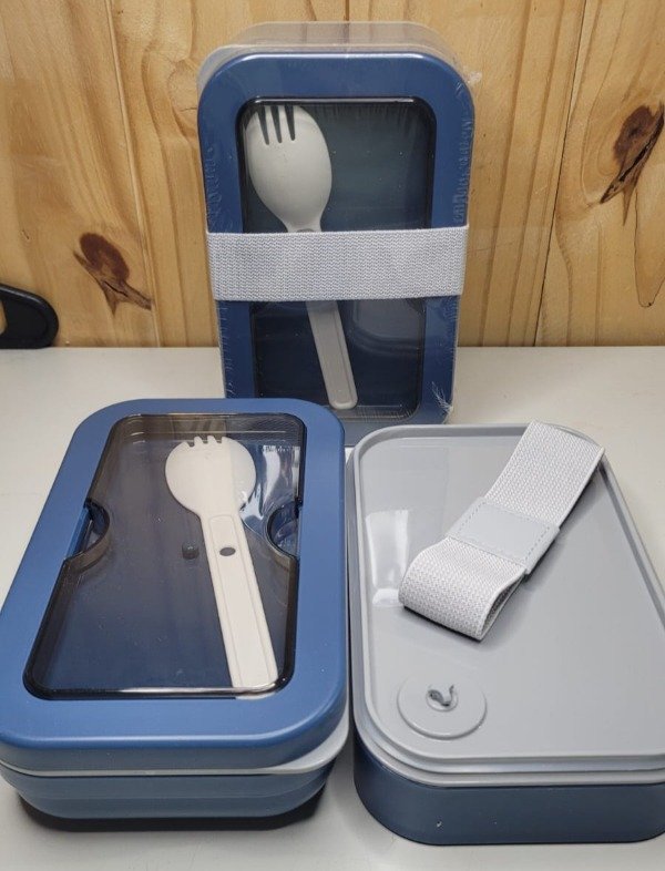 Producto - Lonchera 2 pisos con faja seguridad y cubierto