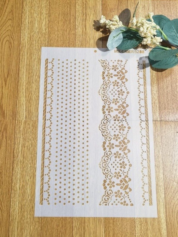 Producto - St 5288 de 20x30 cm Stencil Puntilla