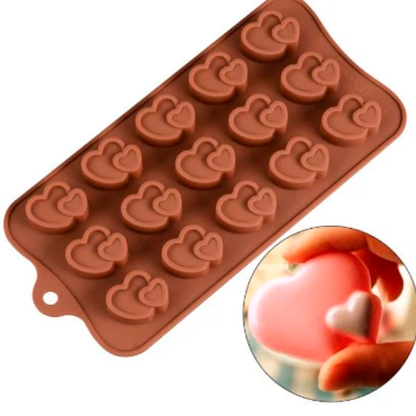 Producto - Molde de silicona 2 corazones