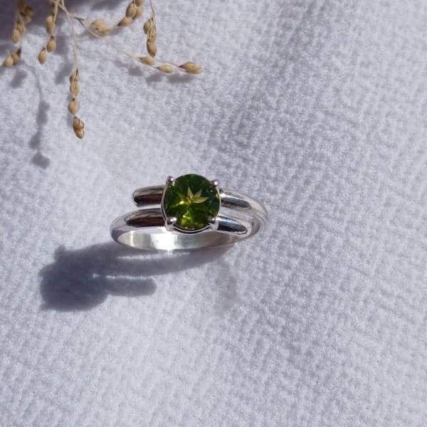 Producto - Anillo Plata 925 Peridoto Ajustable - 3