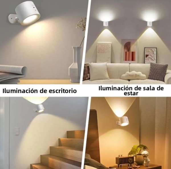 Producto - Lámpara Aplique Pared Led Inalámbrica Recargable Táctil 360
