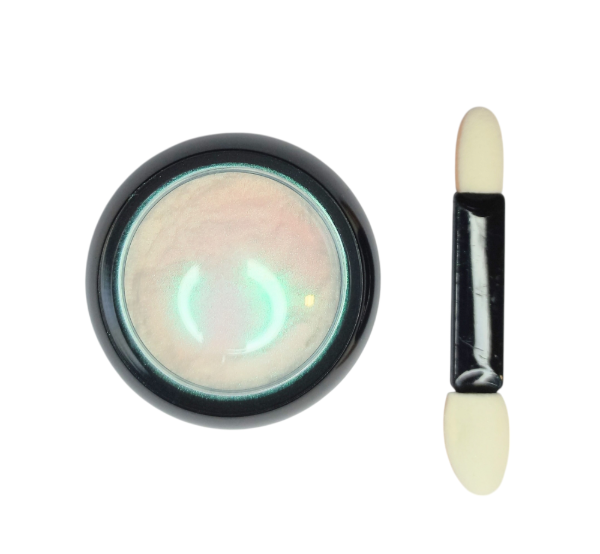 Producto - Polvo aurora blanco, tornasol verde