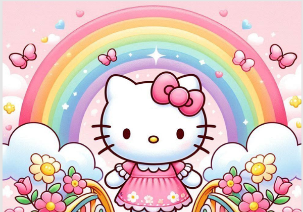 Producto - Lamina comestible rectangular hello kitty 3