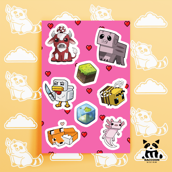 Producto - Plancha de Stickers Minecraft 1