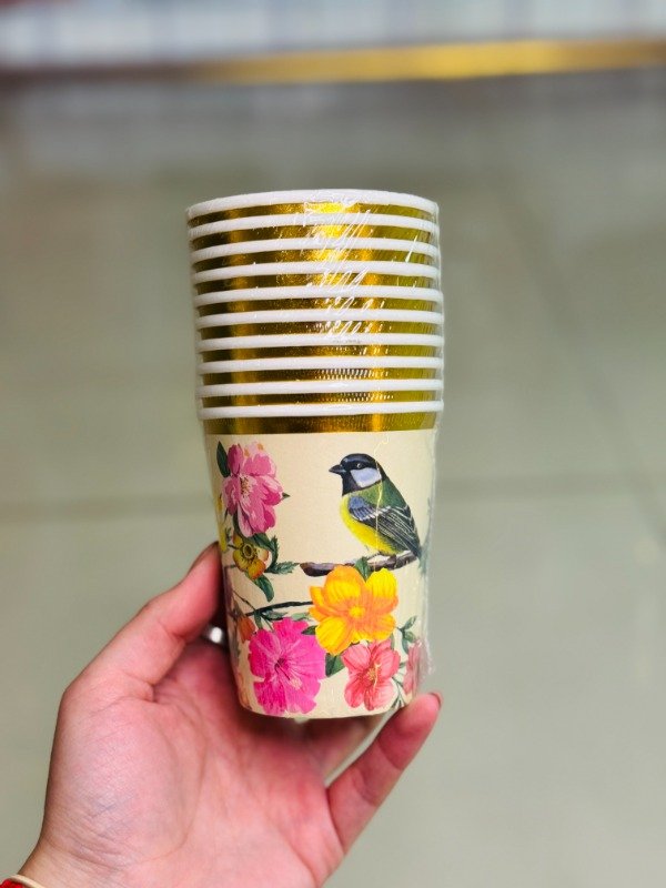 Producto - Vaso polipapel bird flower x10u