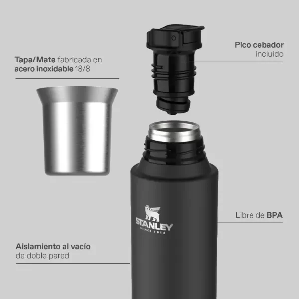 Producto - TERMO STANLEY MATE SYSTEM CLASSIC 800 ML VERDE - 3