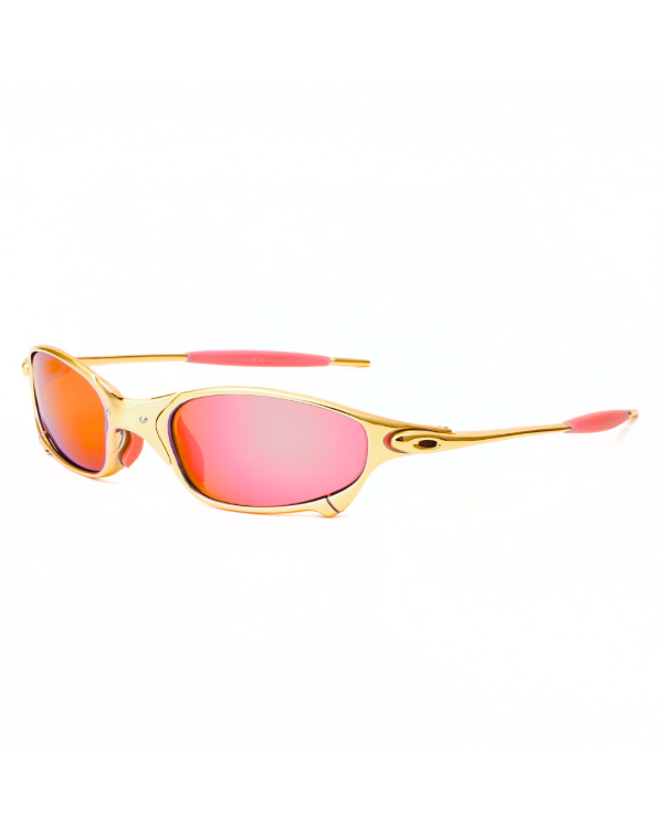 Producto - Lentes de Sol Brazilian Envolventes Varilla Metal - Dorado Naranja