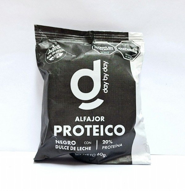 Producto - Alfajor Proteico Negro Day By Day 60gr