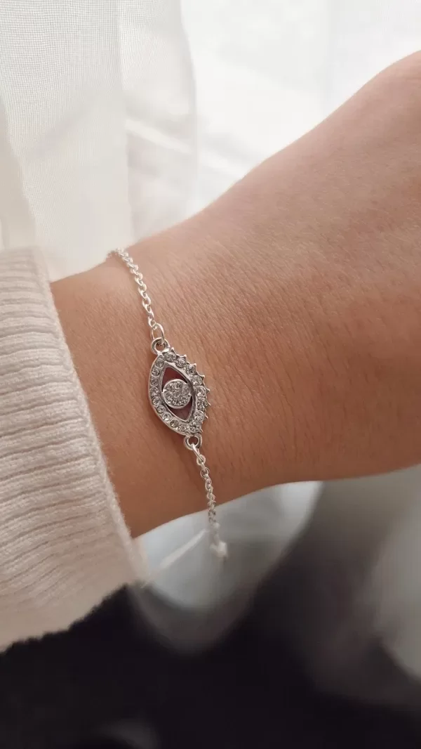 Producto - Pulsera ojito con strass blanco AB