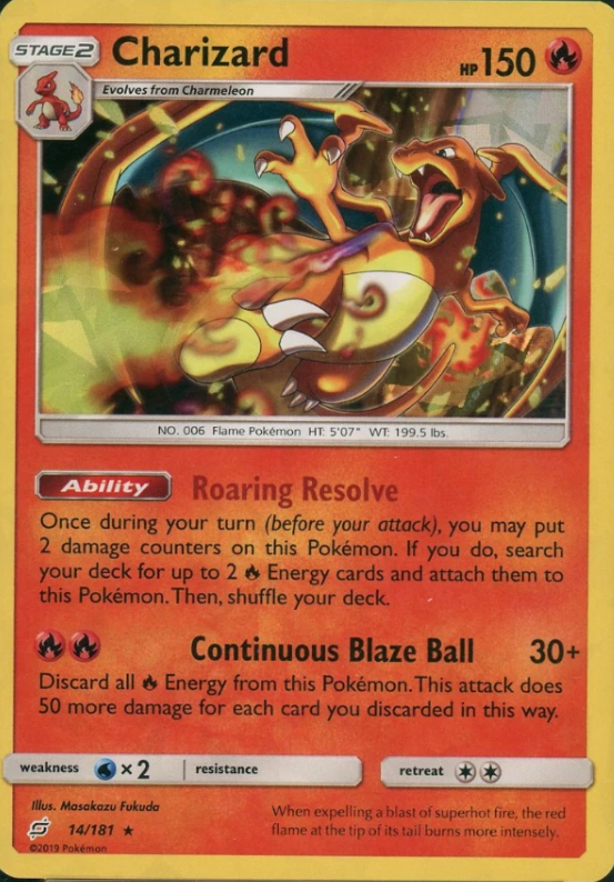Producto - Charizard - 14/181 - Team Up Cracked Ice Holo Deck Exclusive