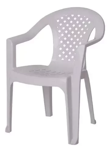 Producto - SILLA PLÁSTICA BLANCA A/B