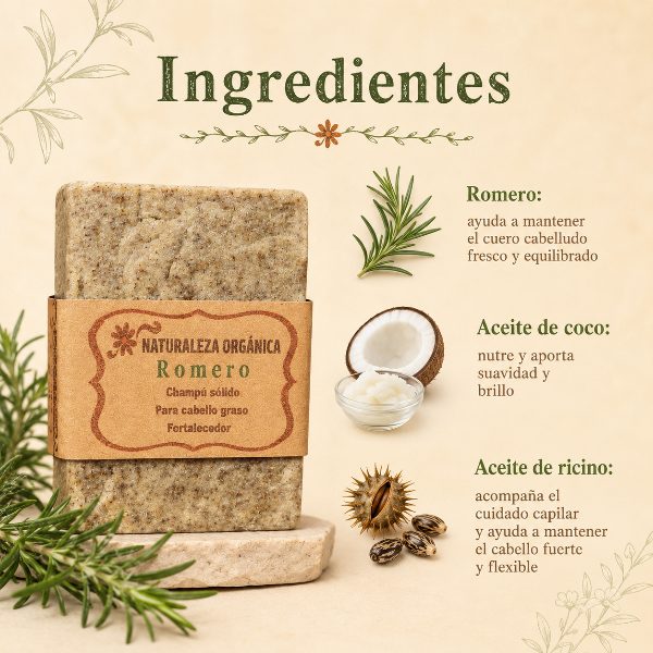 Producto - Champú sólido de Romero - Energía y Vitalidad para tu Cabello - 2