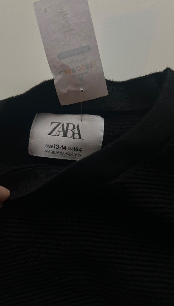 Producto - Buzo negro texturado Zara - 3